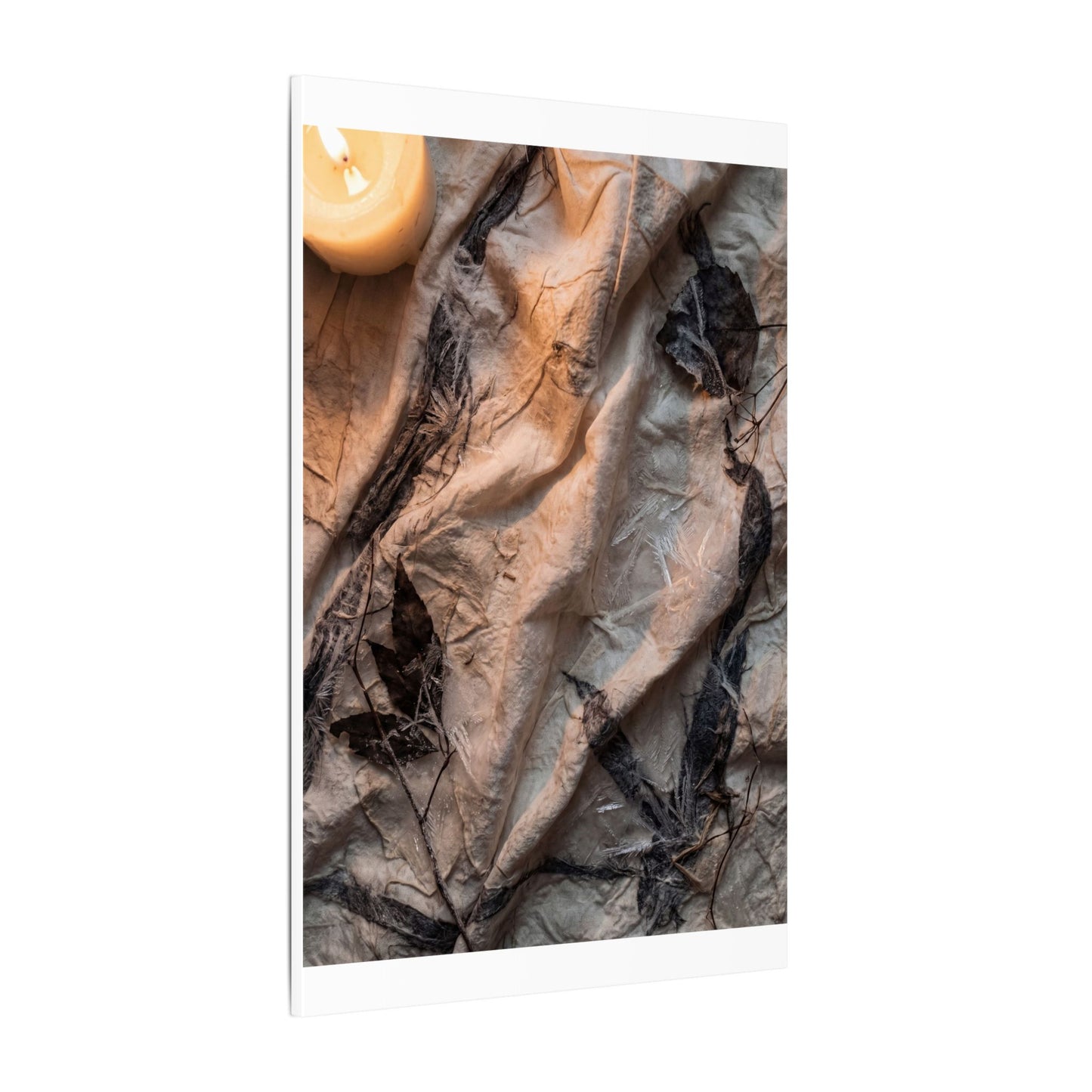 Candlelight Silk Drape Canvas Art - Japandi Mono No Aware