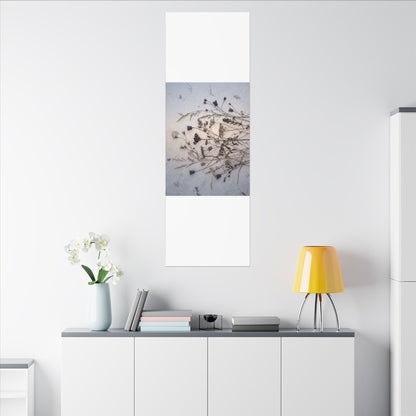 Elegant Dried Flowers Canvas Art - Japanese Pattern Japandi