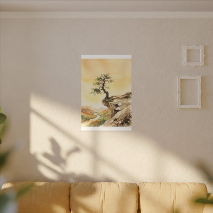 Golden Hour Pine Tree Canvas Art - Japandi Fukinsei