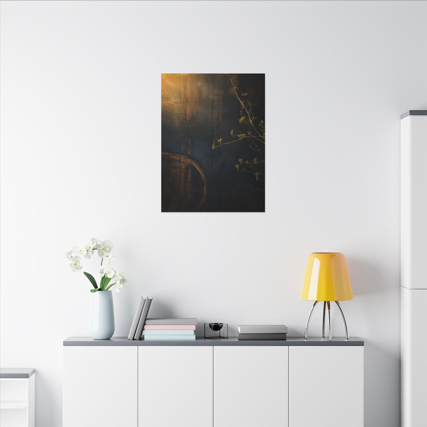 Spring Rust Patina Dark Texture Canvas Art | Moody Decor