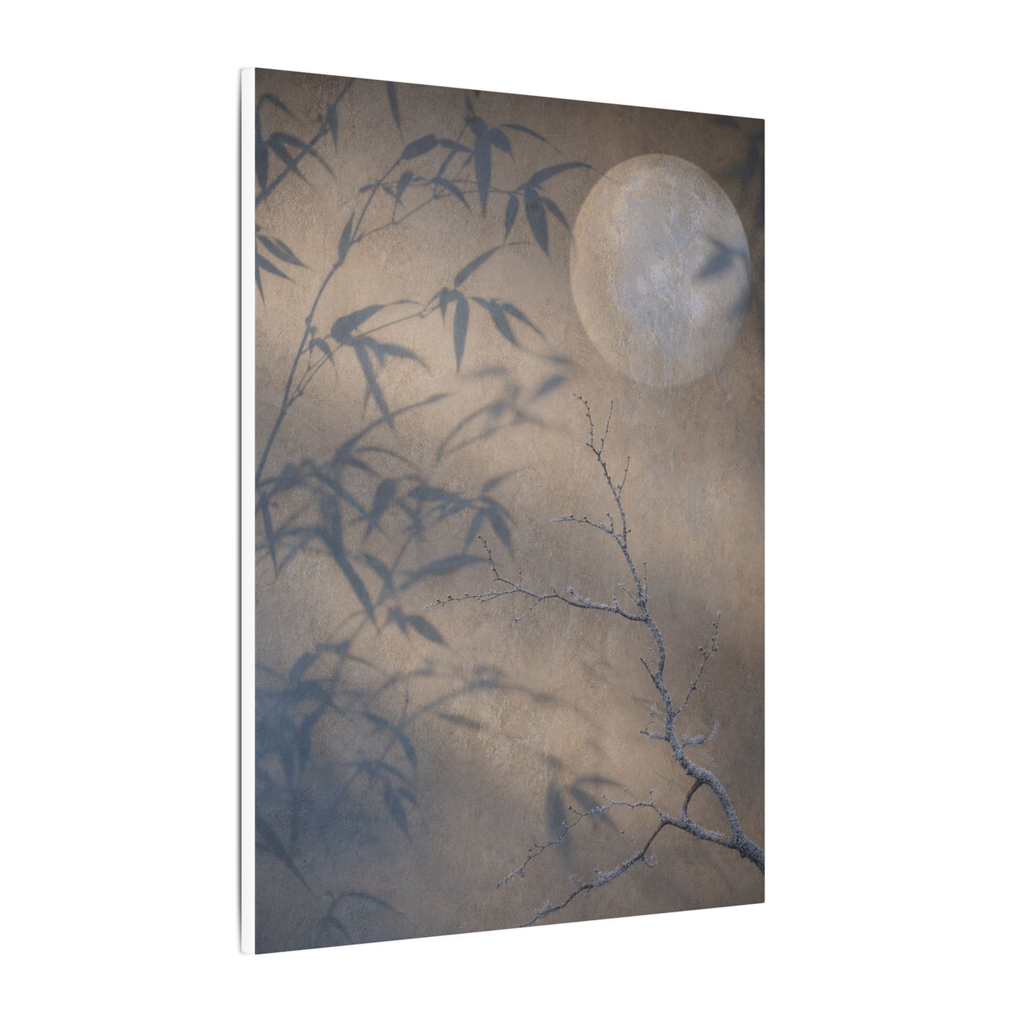 Shadow Play Canvas Art | Winter Japandi Japanese Pattern Art