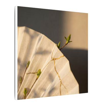 Paper Fold Gold Vein Canvas Art | Healing Kintsugi Art