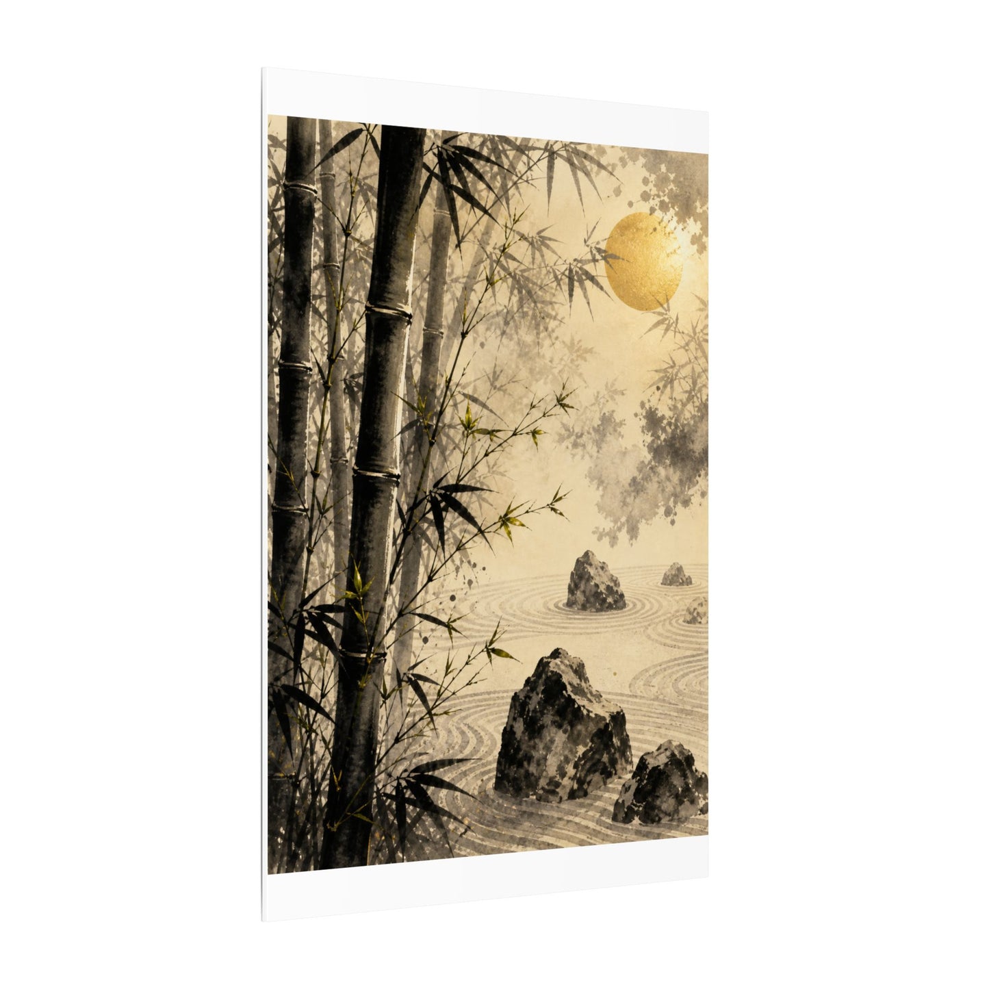 Peaceful Bamboo Grove Canvas Art - Karesansui Zen