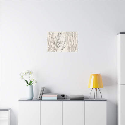Candlelight Bamboo Grove Canvas Art - Japandi Fukinsei