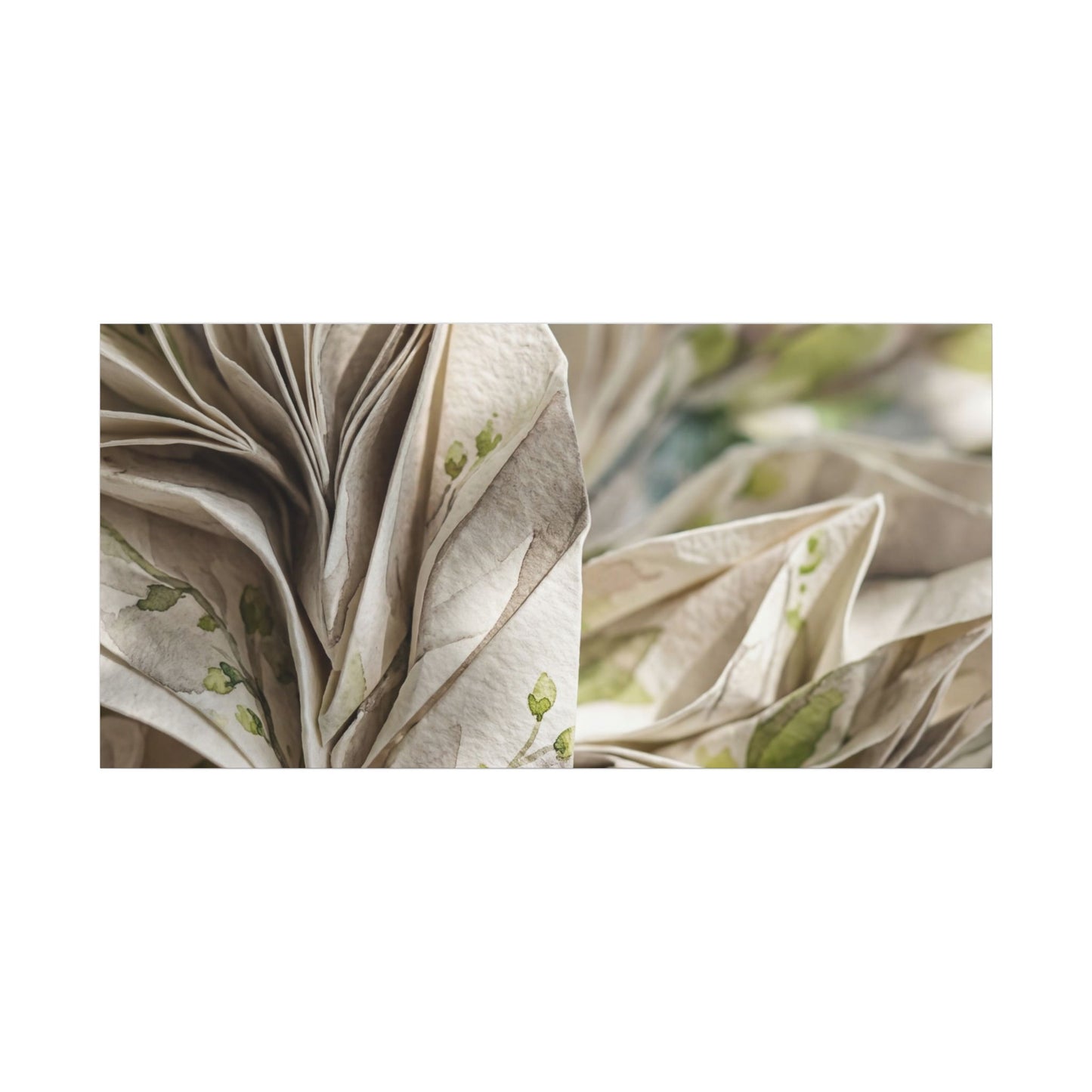 Fukinsei Paper Fold Canvas Art - Japandi Watercolor
