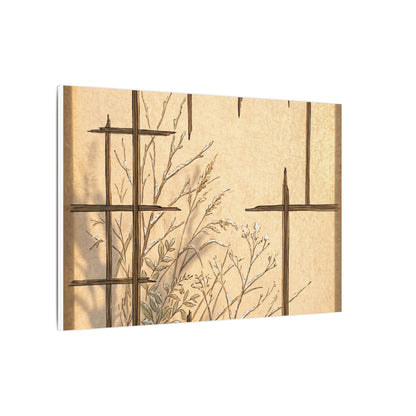 Shoji Screen Canvas Art | Winter Japandi Minimal Line Art