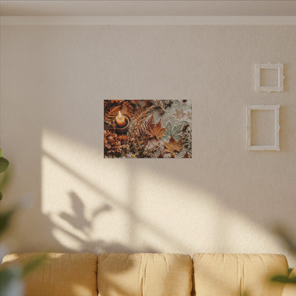 Candlelight Dried Flowers Canvas Art - Japandi Seijaku