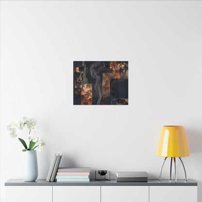 Autumn Incense Smoke Dark Texture Canvas Art | Sophisticated Decor