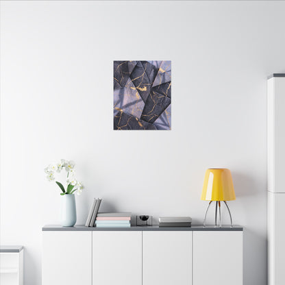 Seijaku Paper Fold Canvas Art - Kintsugi Gold Vein