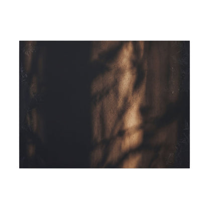 Winter Shadow Play Moody Minimal Canvas Art | Luxurious Decor Art Print