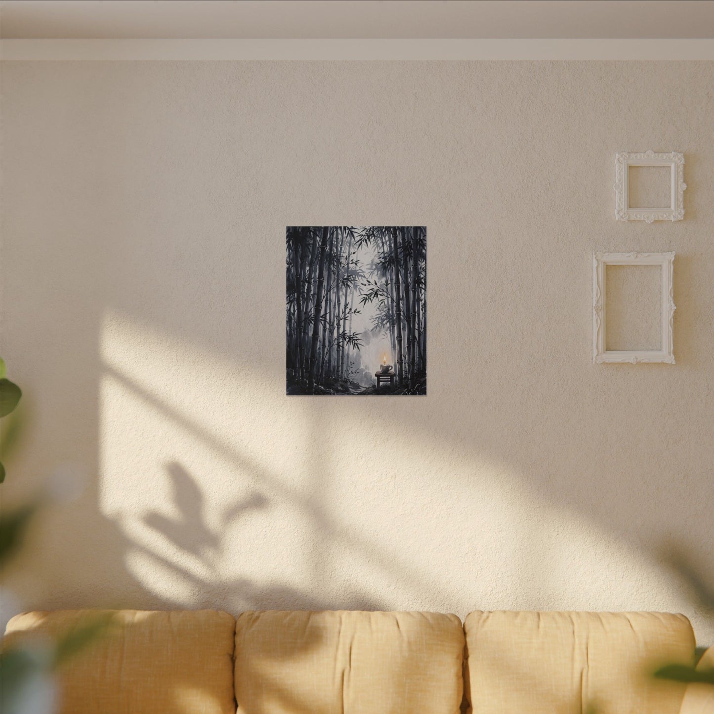 Tranquil Bamboo Grove Canvas Art - Sumi E Zen