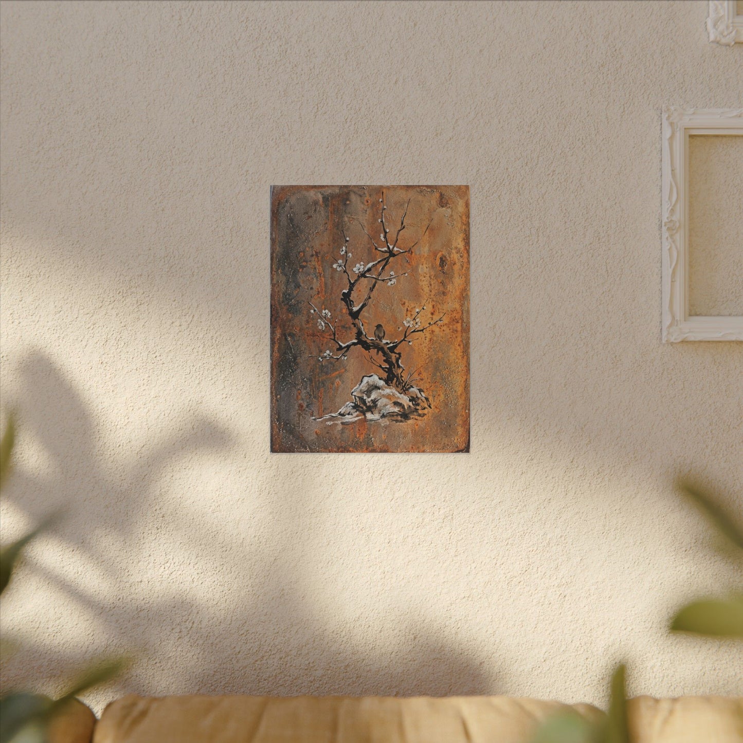 Datsuzoku Rust Patina Canvas Art - Zen Sumi E