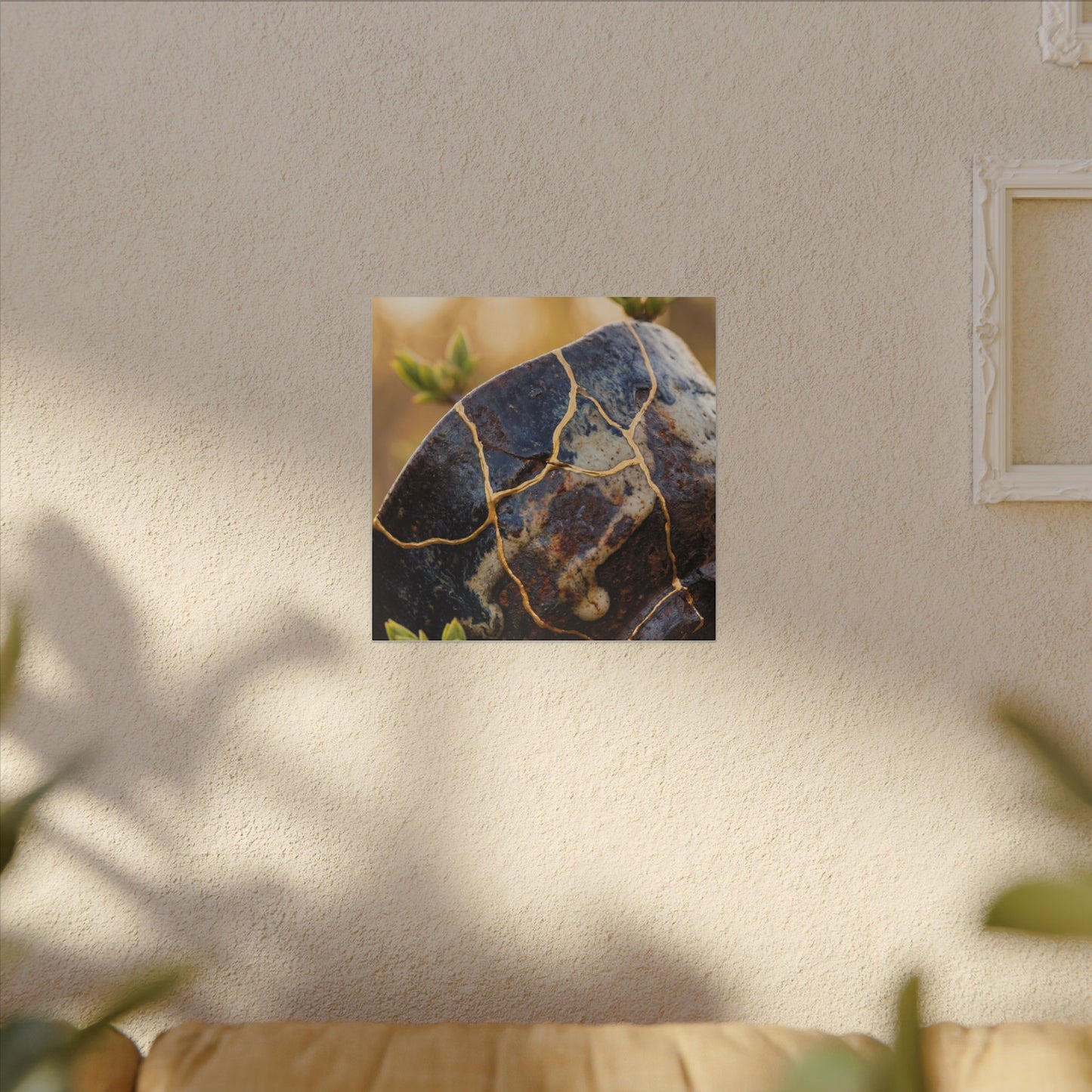 Fukinsei Rust Patina Canvas Art - Kintsugi Gold Repair