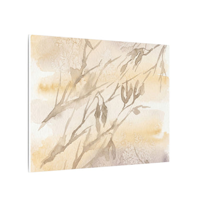 Shadow Play Winter Canvas Art | Japandi Warm Design