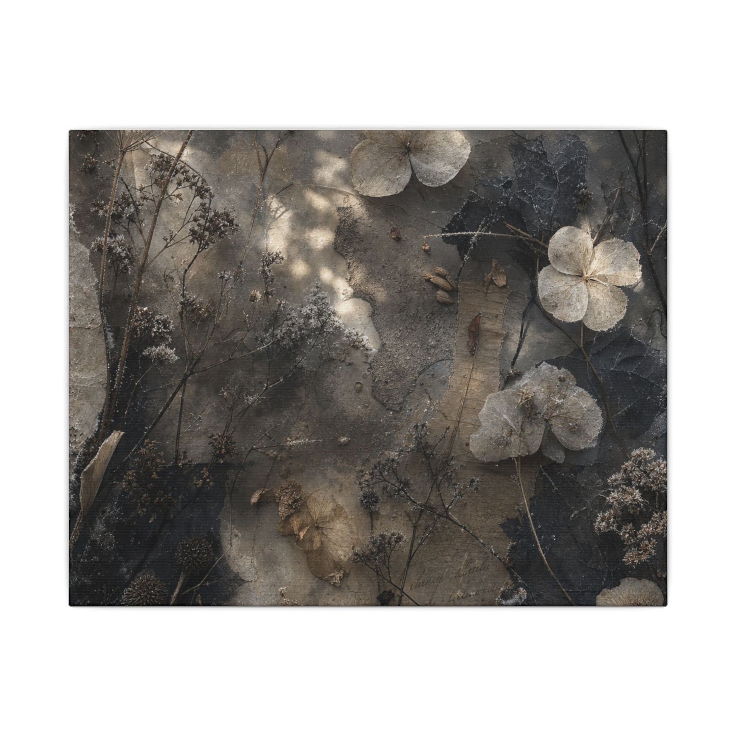 Winter Dried Flowers Texture Canvas Art | Elegant Decor