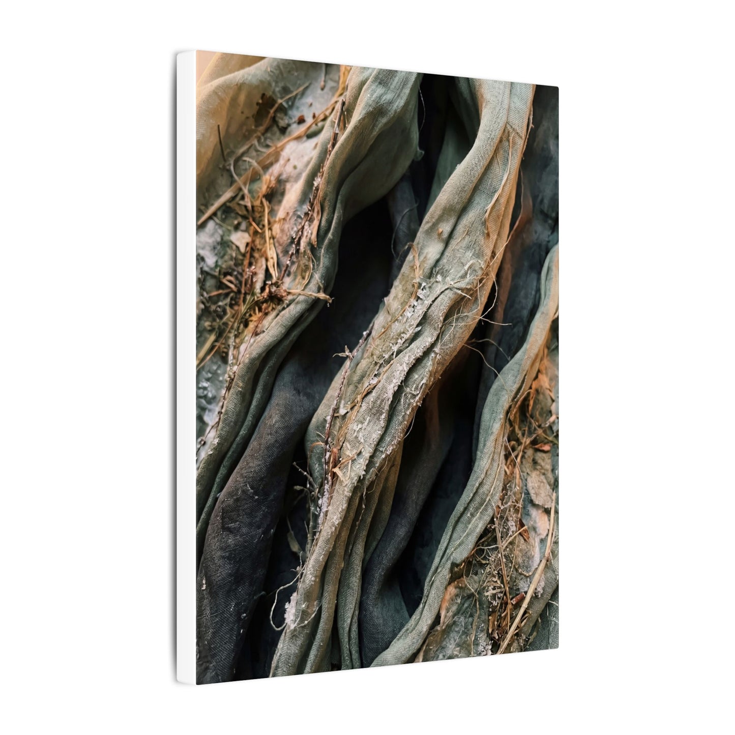 Silk Drape Winter Canvas Art | Japandi Cozy Design