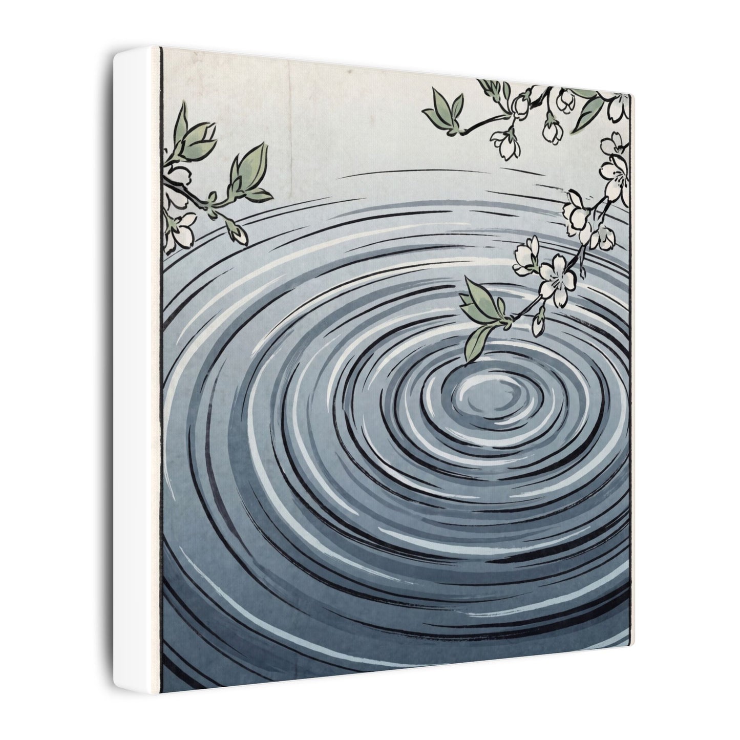 Calm Water Ripple Canvas Art - Ukiyo E Inspired Zen