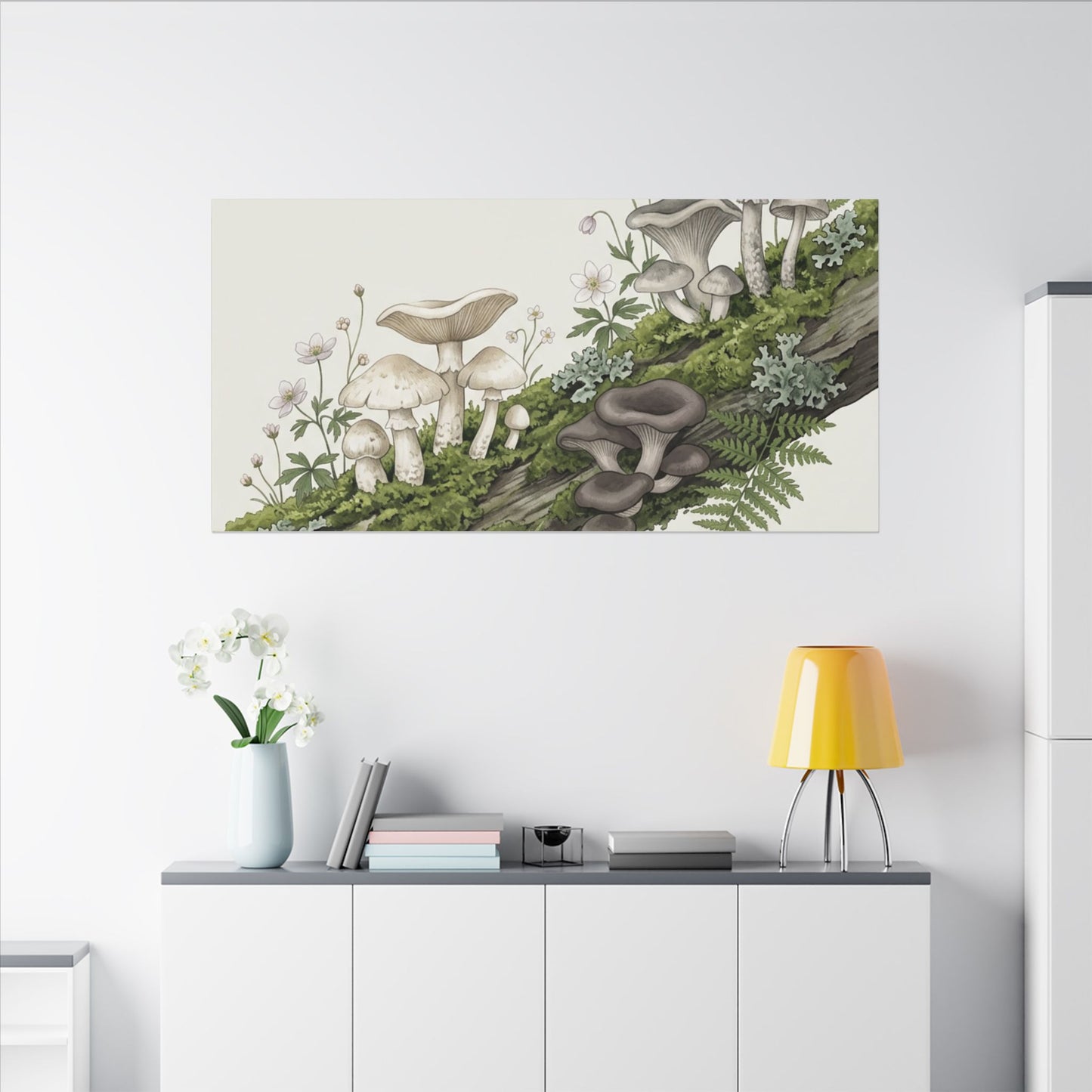 Dappled Wild Mushrooms Canvas Art - Japandi Ma