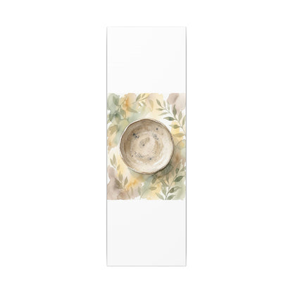 Ceramic Bowl Watercolor Canvas Art | Warm Japandi Art
