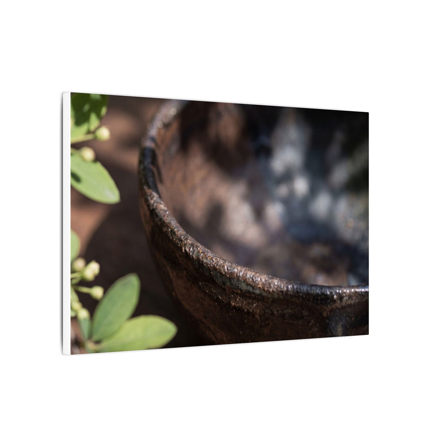 Ceramic Bowl Shadow Zen Canvas Art | Moody Dark Japandi Art