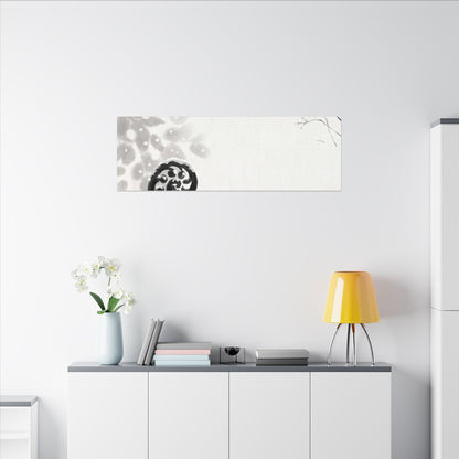 Winter Fern Unfurling Ukiyo E Inspired Canvas Art | Peaceful Decor