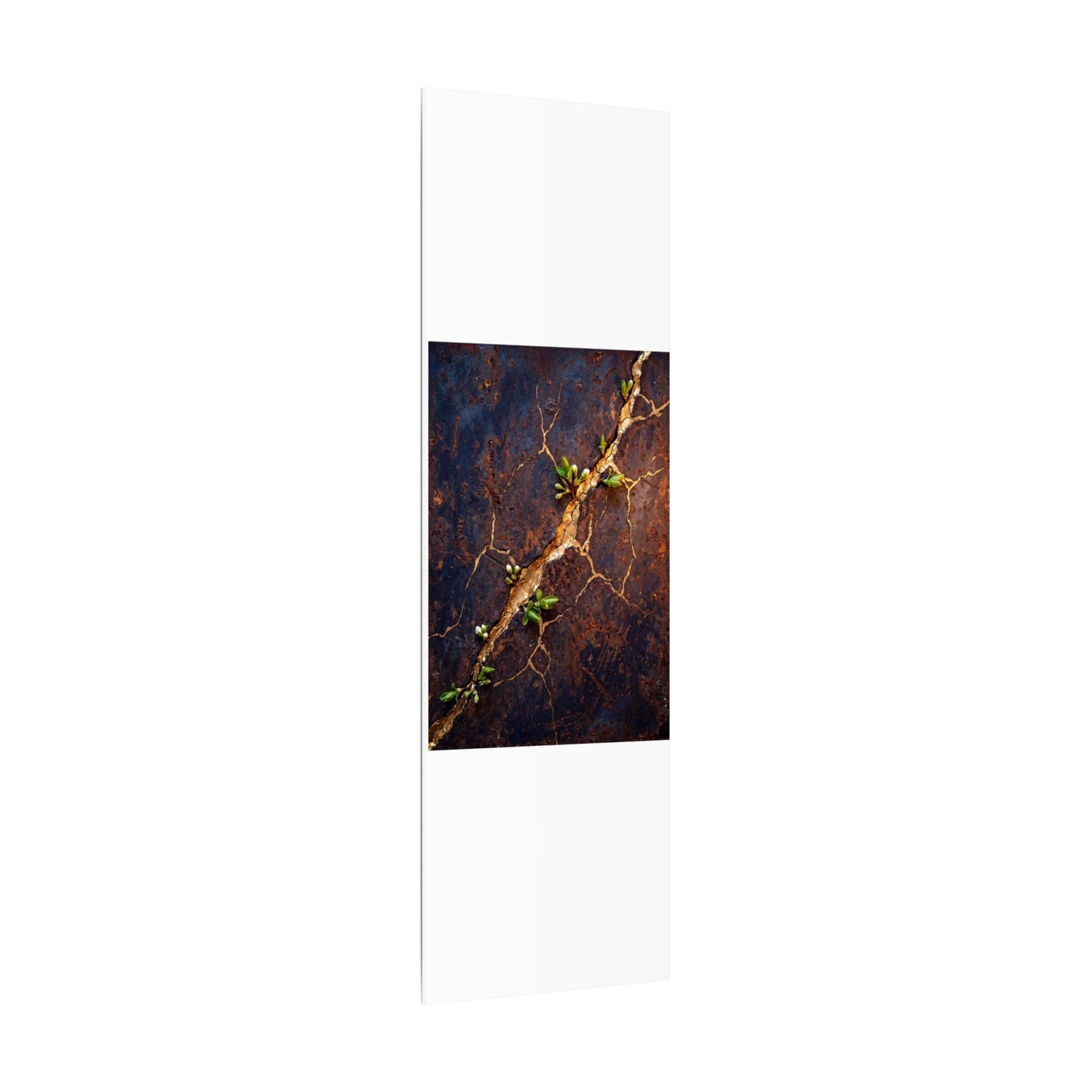 Rust Patina Spring Canvas Art | Kintsugi Resilient Design