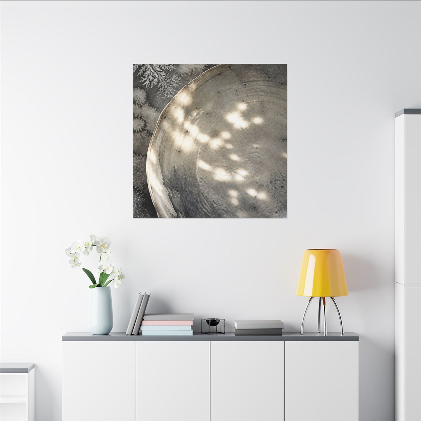 Ceramic Bowl Watercolor Canvas Art | Warm Japandi Art