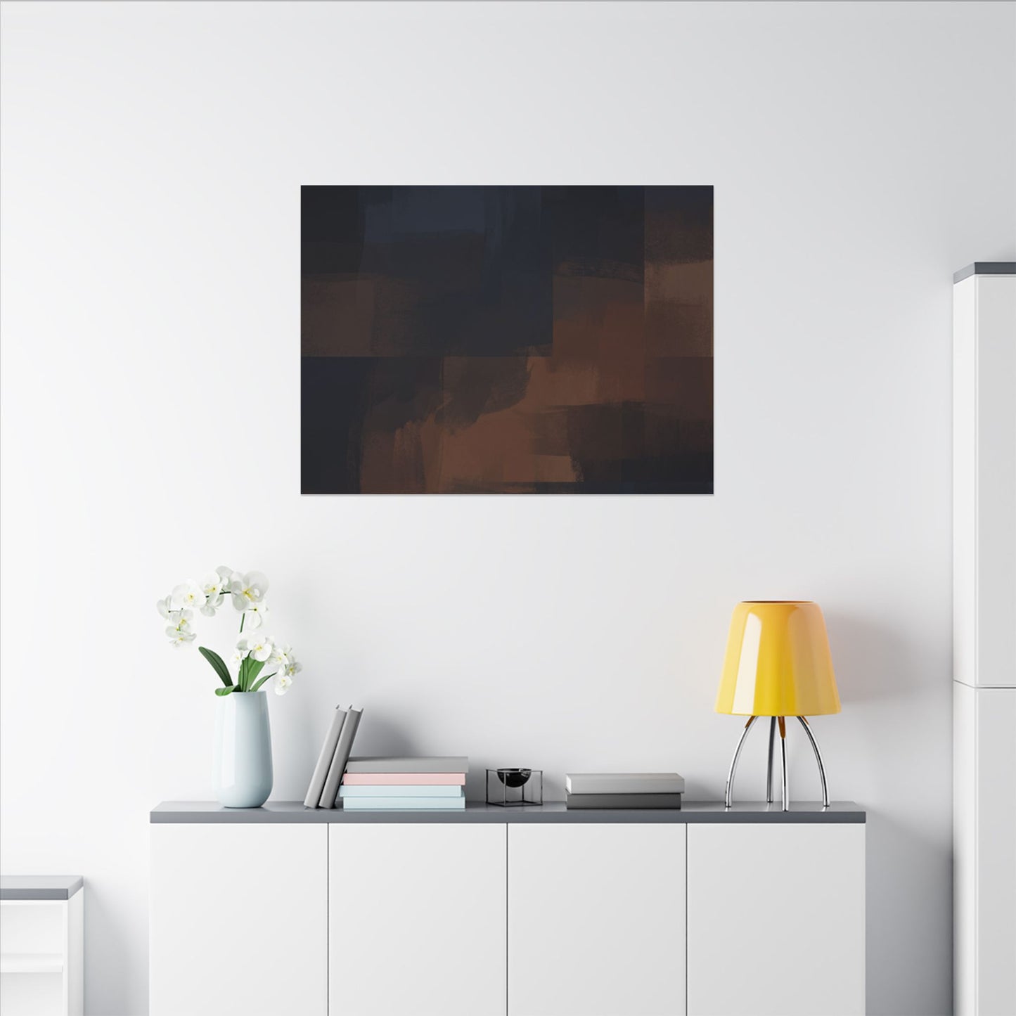 Wabi-sabi Minimal-line Japandi Charcoal Canvas Art