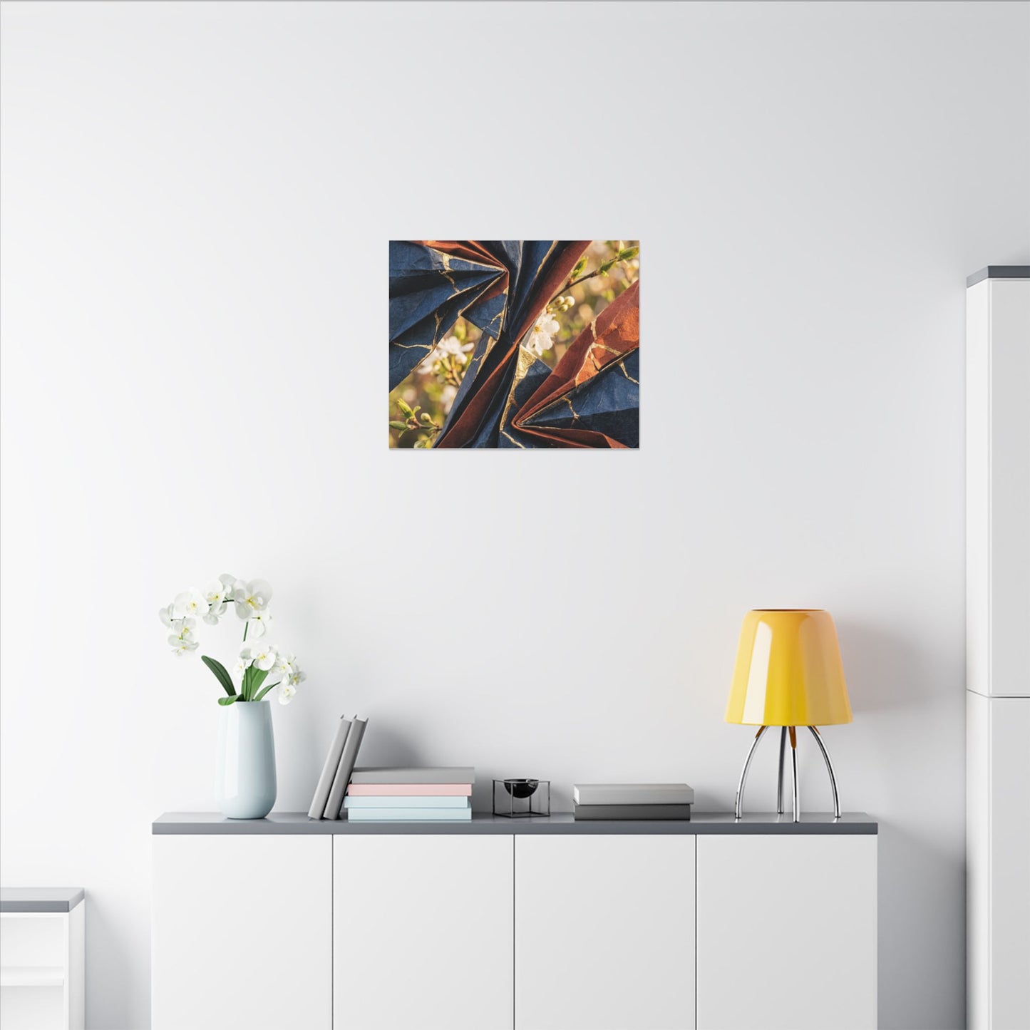 Golden Hour Paper Fold Canvas Art - Kintsugi Ma