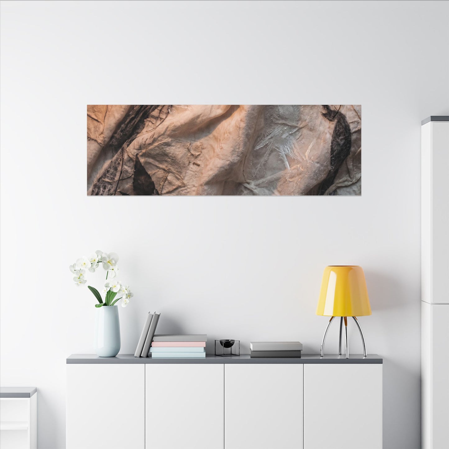 Candlelight Silk Drape Canvas Art - Japandi Mono No Aware