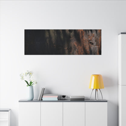 Rust Patina Shadow Zen Canvas Art | Luxurious Dark Japandi Art