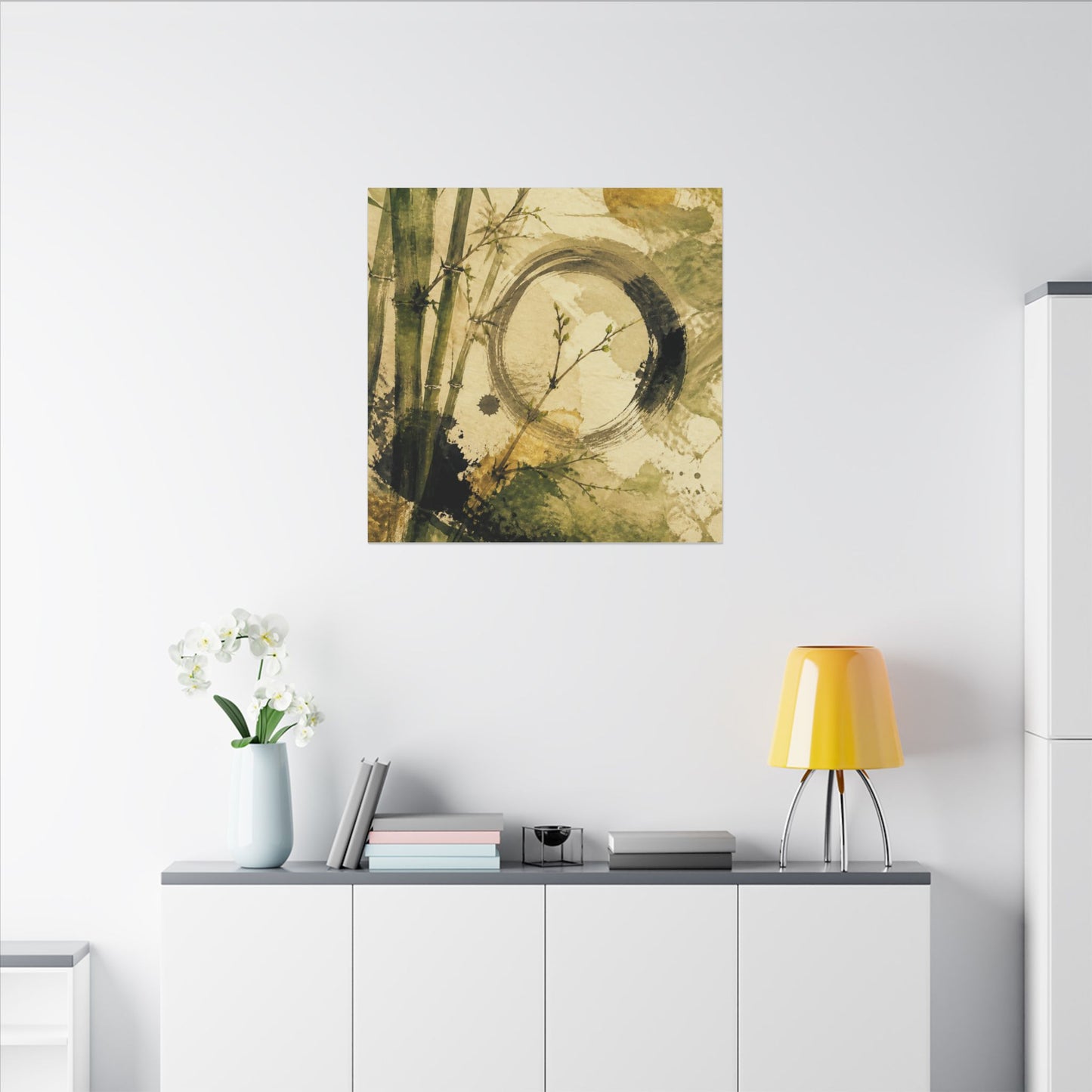 Ink Brushstroke Sumi E Canvas Art | Calm Zen Art