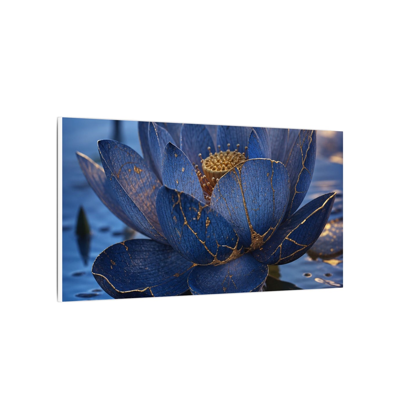 Kintsugi Lotus Flower in Dawn | Broken Beauty Canvas Art
