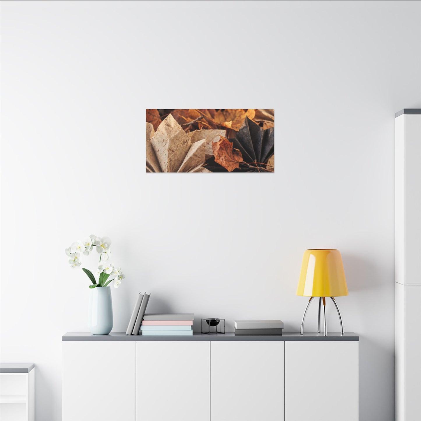 Paper Fold Texture Canvas Art | Elegant Japandi Art