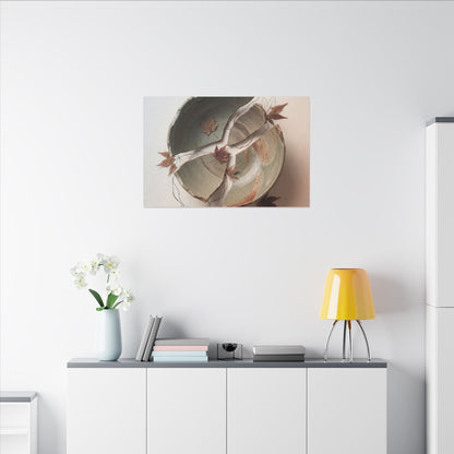 Dawn Ceramic Bowl Canvas Art - Japandi Fukinsei