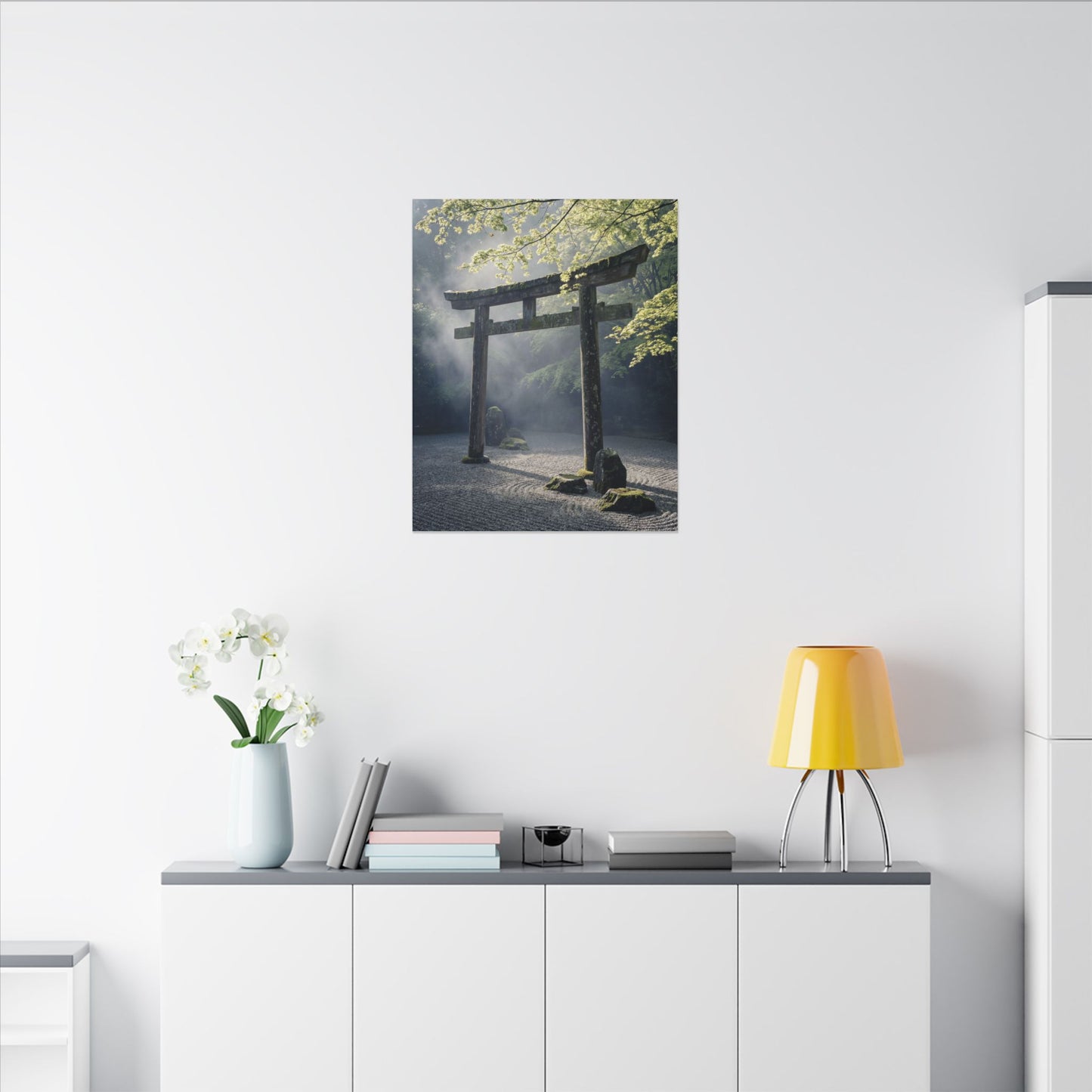 Torii Gate Canvas Art | Spring Zen Karesansui Art