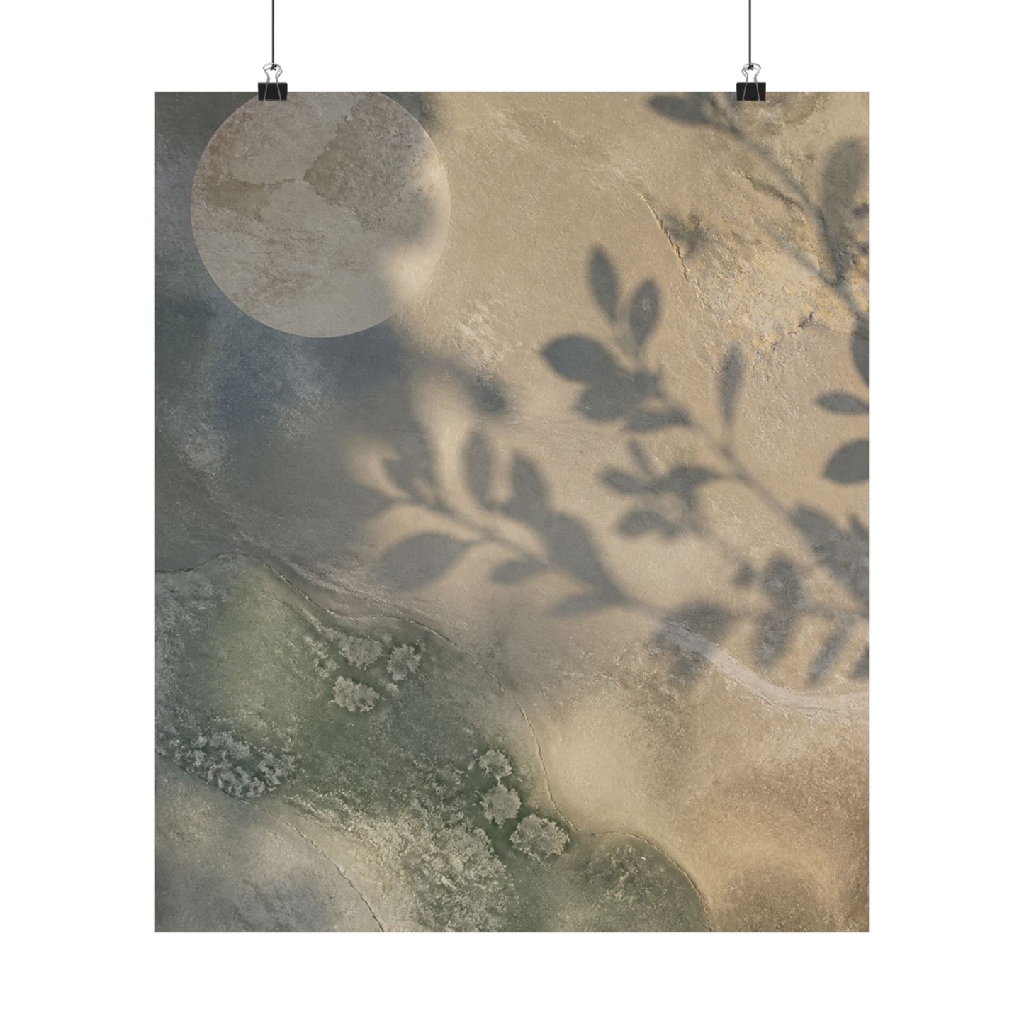 Winter Shadow Play Texture Wall Art Print | Cozy Decor
