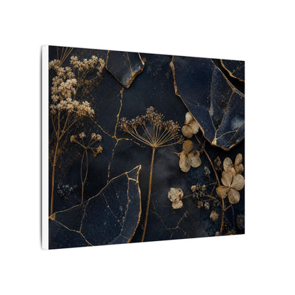 Philosophical Dried Flowers Canvas Art - Broken Beauty Kintsugi