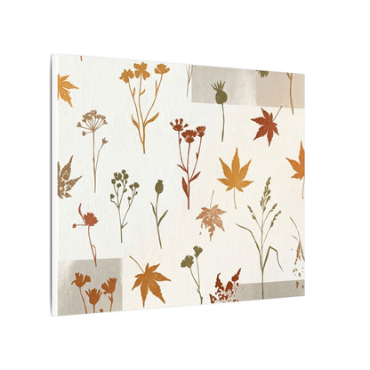Autumn Dried Flowers Japanese Pattern Canvas Art | Elegant Decor