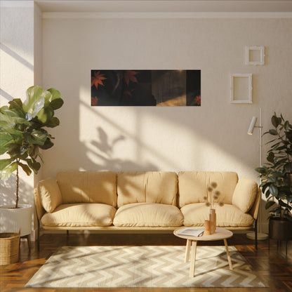 Autumn Silk Drape Shadow Zen Canvas Art | Bold Decor