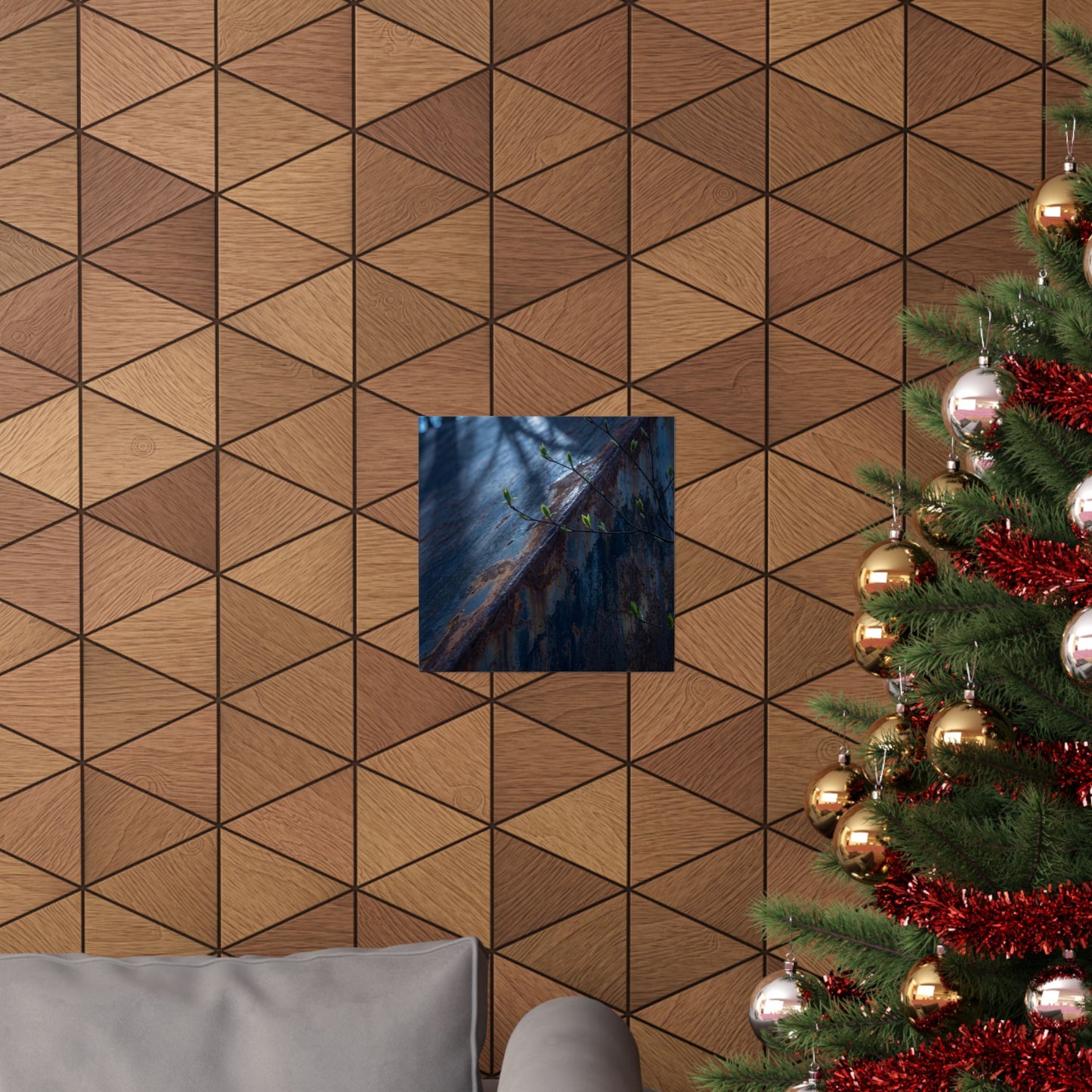 Moonlight Rust Patina Wall Art Print - Dark Japandi Fukinsei