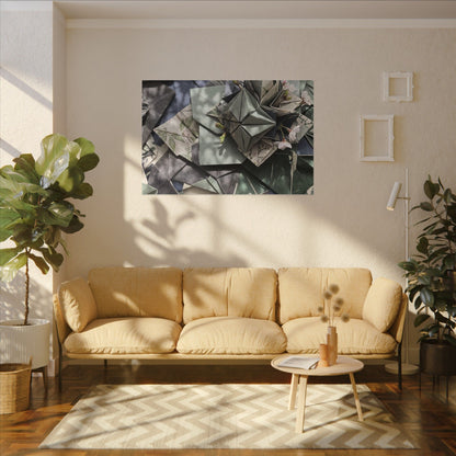 Shibui Paper Fold Canvas Art - Japandi Japanese Pattern