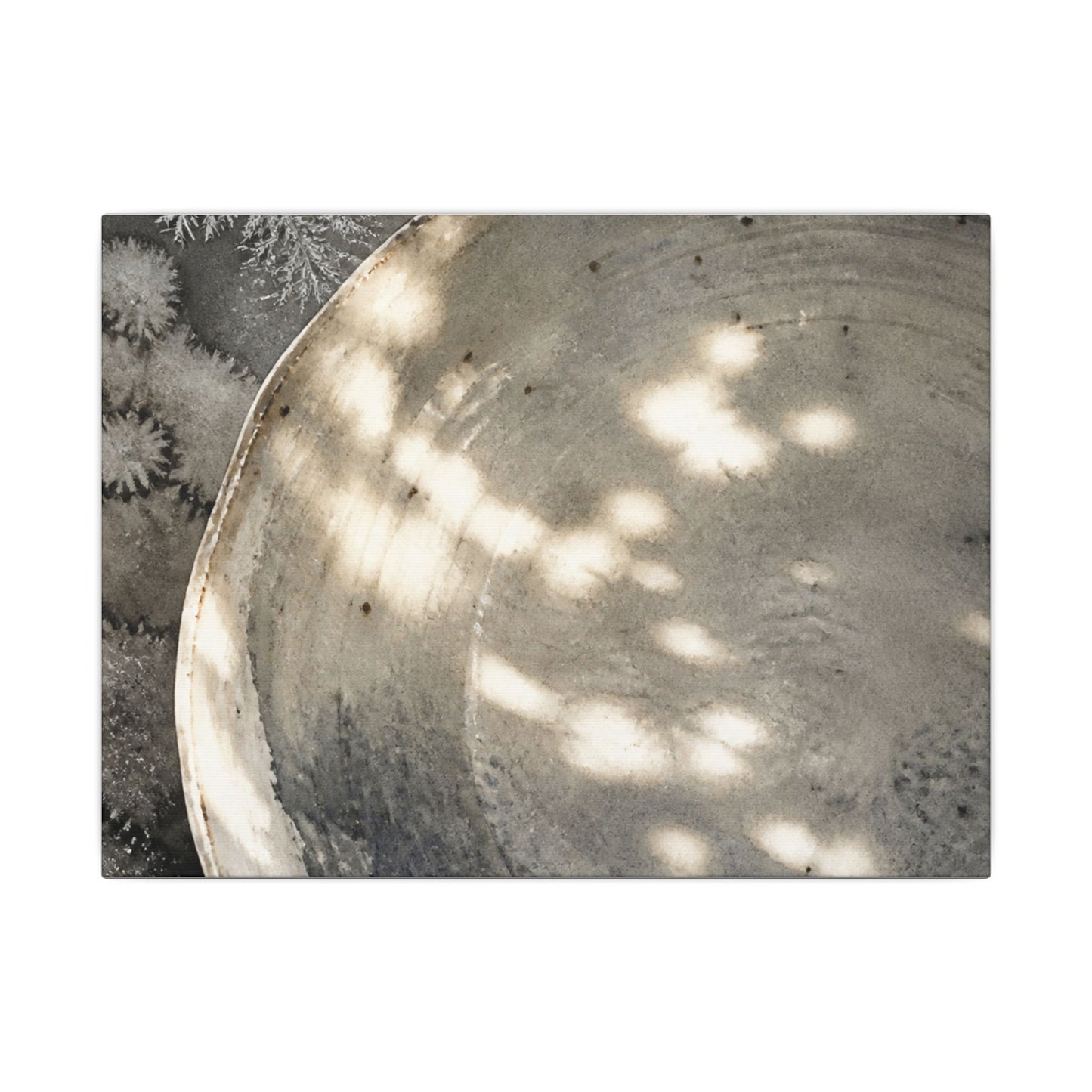 Ceramic Bowl Watercolor Canvas Art | Warm Japandi Art
