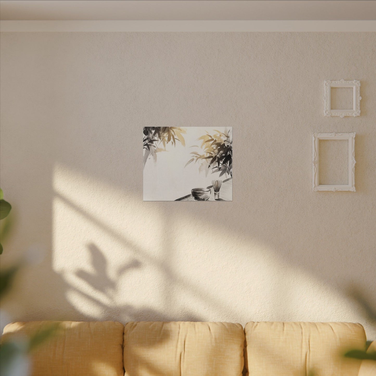 Tea Ceremony Sumi E Canvas Art | Serene Zen Art