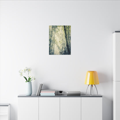 Bamboo Grove Spring Canvas Art | Zen Serene Design