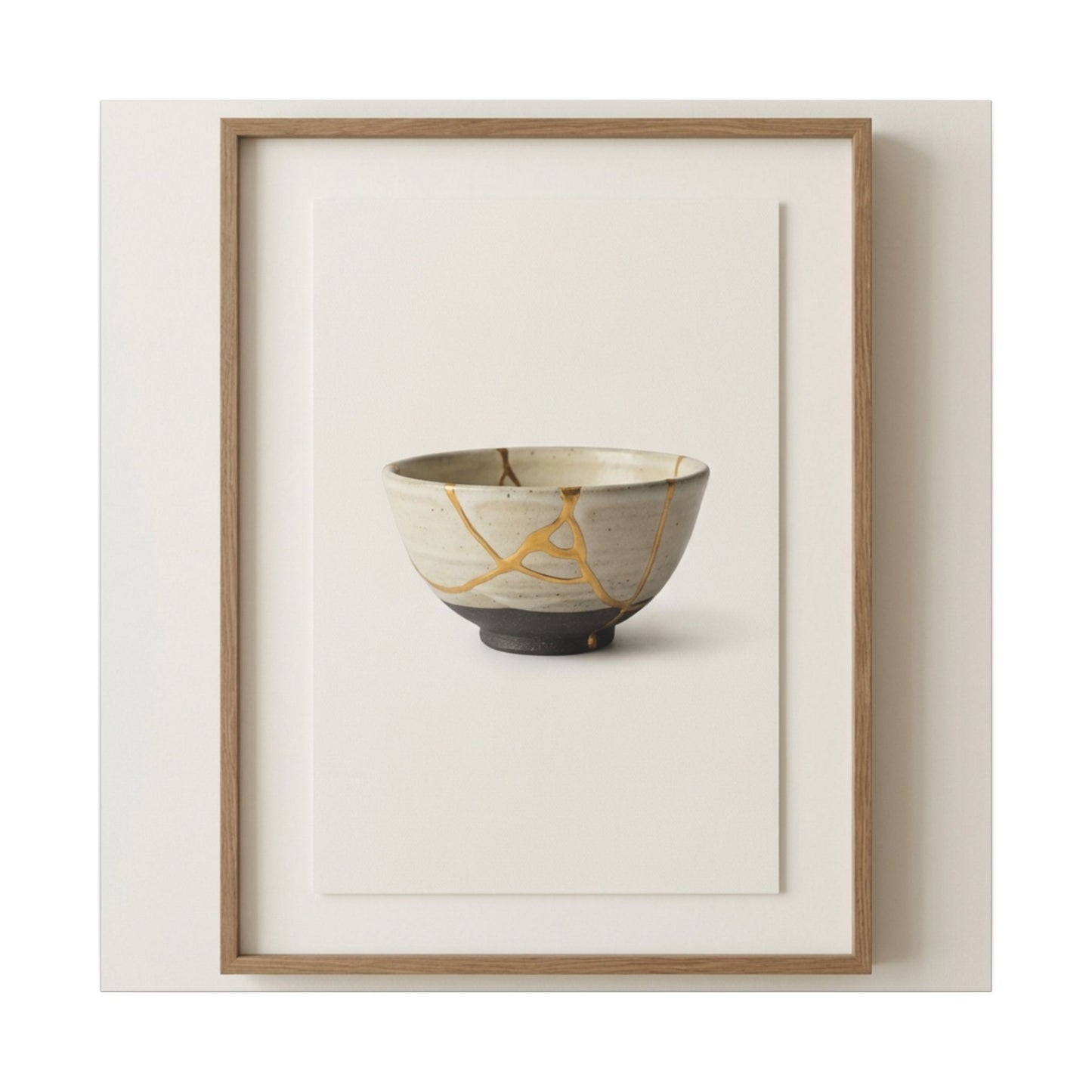 Kintsugi Charcoal Canvas Art