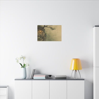 Spring Pine Tree Minimal Line Canvas Art | Earthy Decor