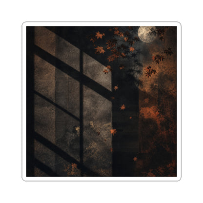 Shadow Play Dark Texture Sticker | Sophisticated Dark Japandi Art