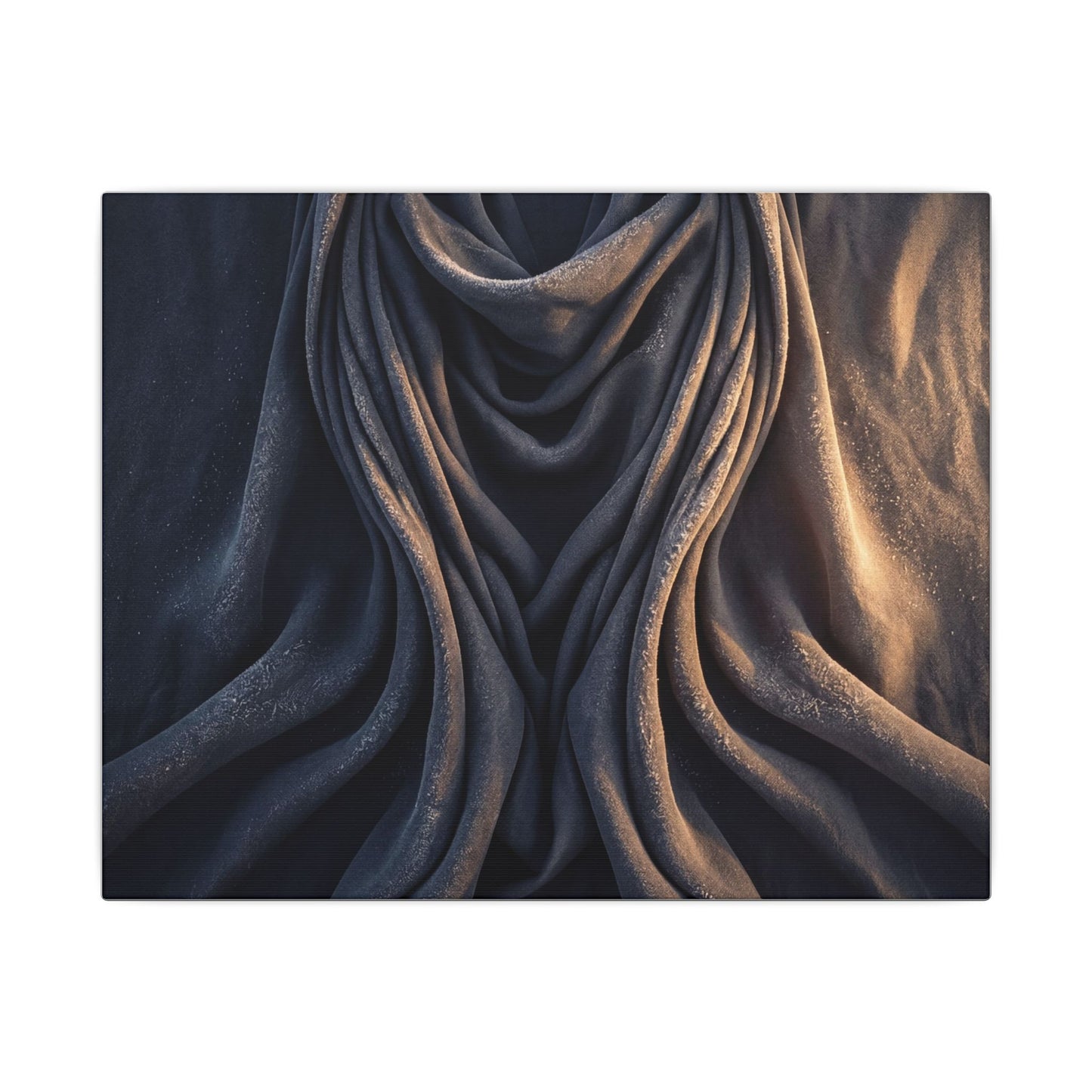 Moody Silk Drape Canvas Art - Shadow Zen Dark Japandi