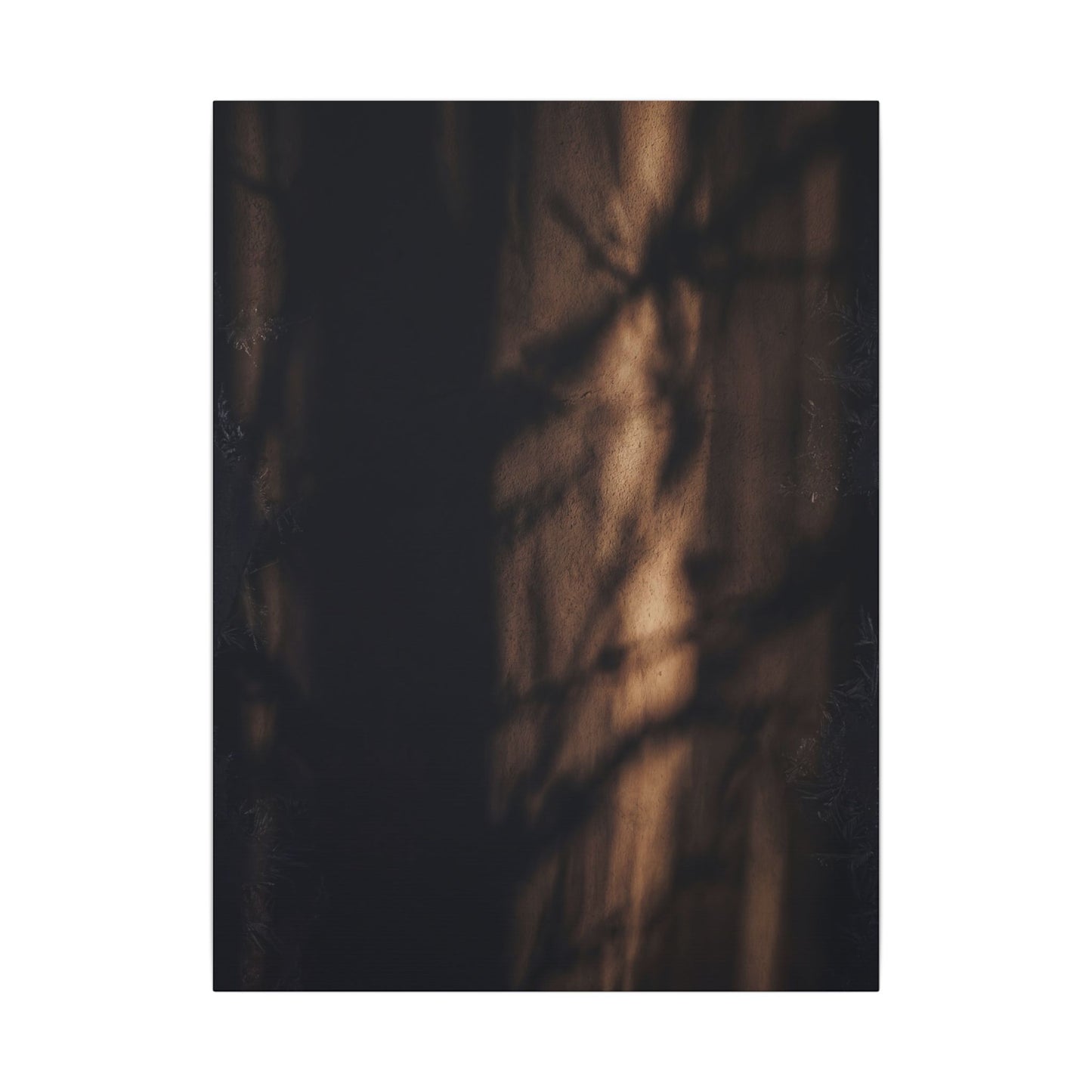 Winter Shadow Play Moody Minimal Canvas Art | Luxurious Decor